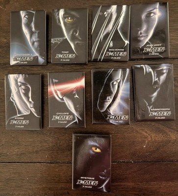 Lot of 9 X-Men 2000 Movie Promo Button Pins 3x2 inch