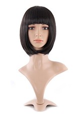 12 Inch/30cm Fashion Lady Short Straight Flat Bangs Bob Wig