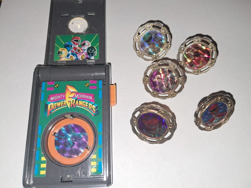 Mighty Morphin Power Rangers Spin Fighters пусковая установка 5 спиннеров Inc. зеленый рейнджер - Изображение 3 из 4