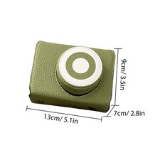 Retro PU Leather Camera Bag Including Half Case Flip Cover And Adjustable S GJWK