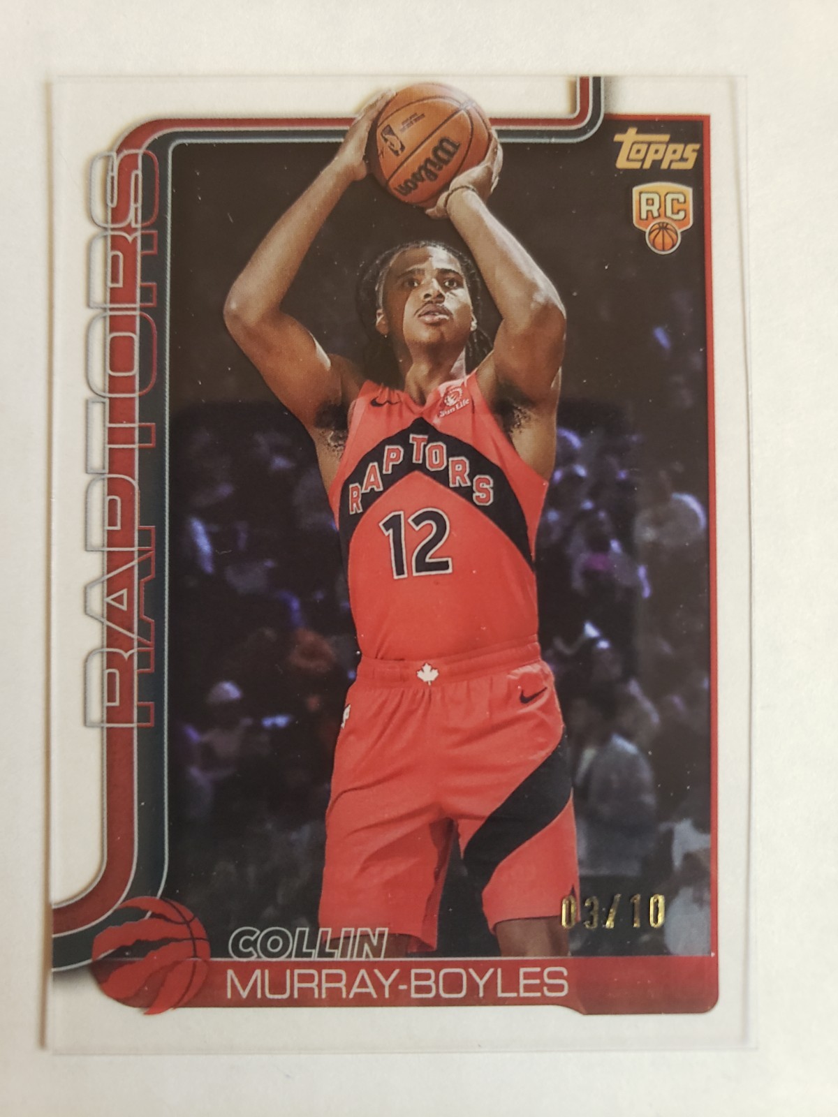 2025-26 Topps Collin Murray-Boyles RC #209 Clear Acetate #/10 Raptors Rookie