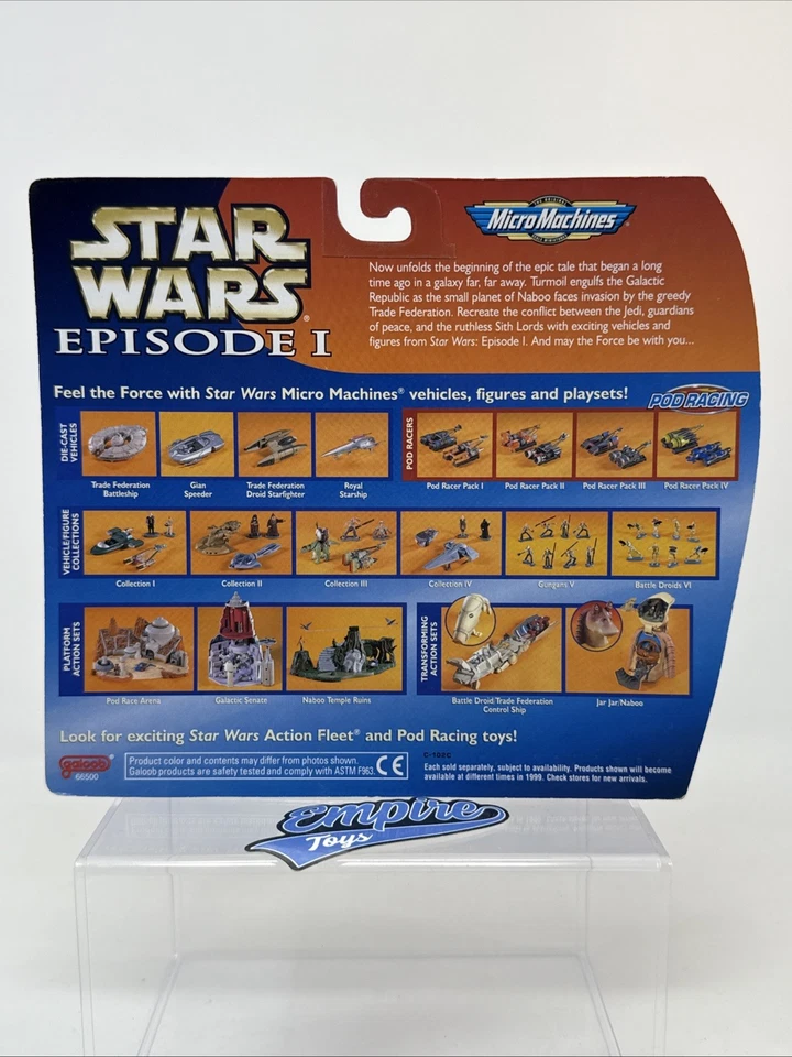Episodio 1 Colección III Star Wars Micro Máquinas Galoob 1999 Tarro Sellado Foto 2 de 2