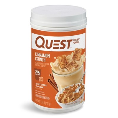 Quest Nutrition Cinnamon Crunch Protein Powder, 20g Protein, 2g Net Carb, 1g ...