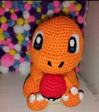 Pokemon Charmander Crochet Stuffed Animal Amigurumi Handmade Plush Toy