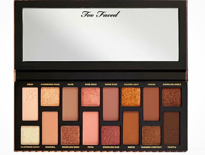 Too Faced Pressed Powder Eyeshadow Palette Shimmer Glitter Metallic Swan Nude