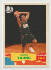 2007-08 Topps 1957-58 Variations #122 Thaddeus Young - Philadelphia 76ers