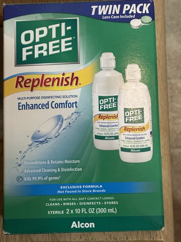 Opti-free Replenish Enhanced Comfort Twin Pack 2 X 10oz EXP 5/31/2026 NEW