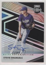 2020 Panini Elite Extra Edition Signatures Stevie Emanuels #164 Auto 0w8