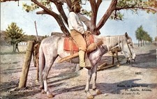 Ft. Apache AZ Apache Scout Williamson Haffner Co. c1900s-10s Postcard bhn