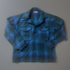 Vintage Pendleton Blackwatch Mackinaw Wool Shirt Jacket USA Mens M