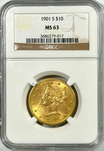 1901-S $10 GOLD LIBERTY NGC MS63