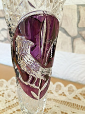 Kristall- Vase von Hofbauer  Red Bird in Pars