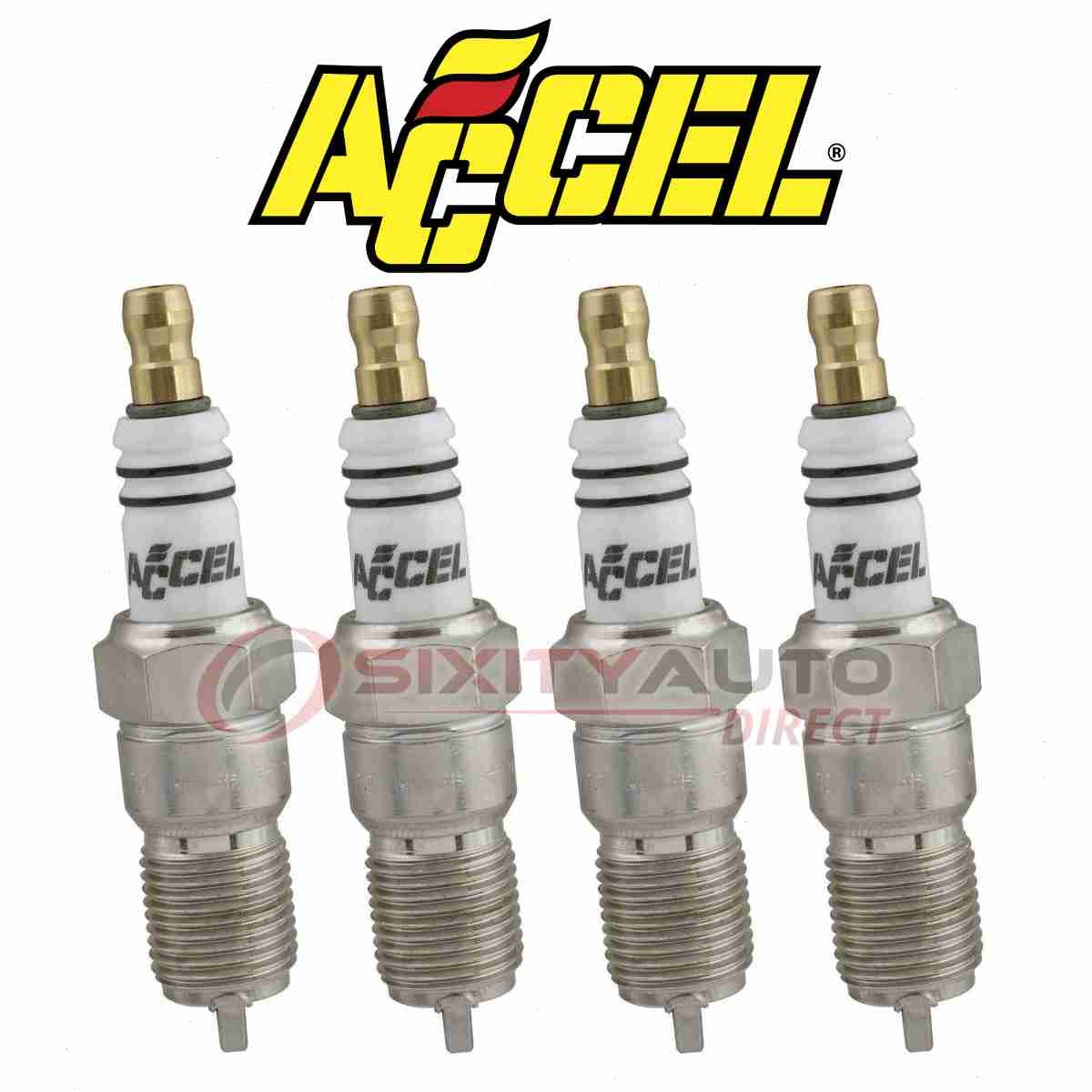 4 pc ACCEL Spark Plug for 1996-2002 Pontiac Sunfire 2.2L L4 - Ignition mb
