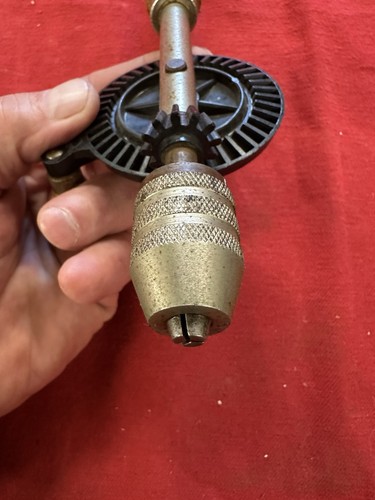 VINTAGE AMSCO USA EGG BEATER LIGHT DUTY HAND DRILL WOODWORKING GARAGE SHOP TOOL - Picture 8 of 14