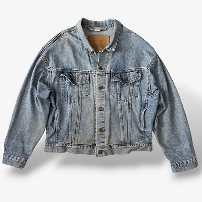 Vintage 90s Levi's Trucker Jacket Fits XL Boxy Loose 70598 4891 Stonewashed Blue
