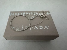 Silpada Duomo Hammered Sterling Silver 925 Open Circle Pendant Necklace
