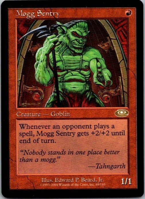 Mogg Sentry Planeshift LP Creature Goblin Warrior Red EDH MTG