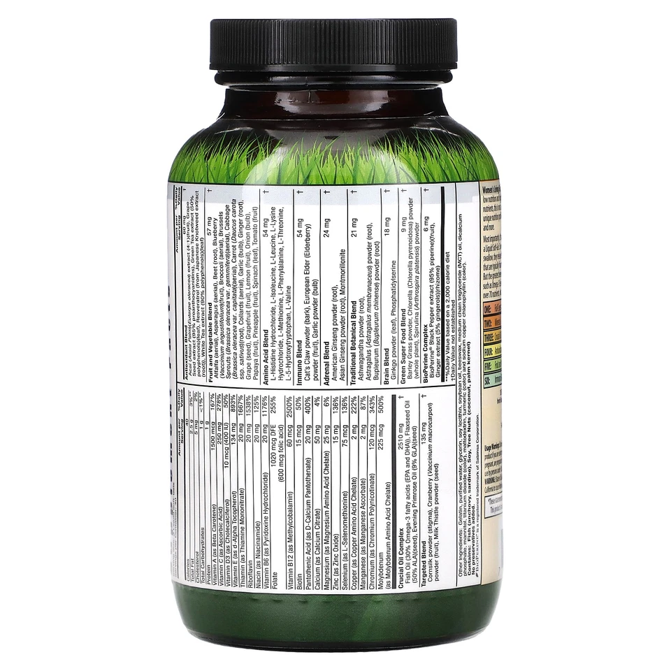 Женские живые зеленые жидкие гели мульти, 120 жидких мягких гелей - Изображение 3 из 3