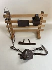 Marx Johnny West Original Brown Cavalry Saddle Set Comanche Horse ( near mint)