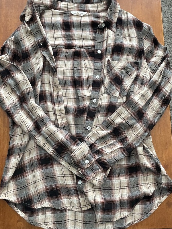 LUCKY BRAND PLAID BUTTON UP SZ S