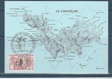 carte  1er jour    rattachement de  971  Saint Barthélemy       1978