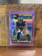 Topps Chrome 2024 Troy Fautanu Rookie #295 Pittsburgh Steelers Football Card. rookie card picture