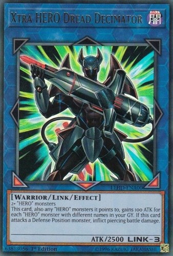 Xtra HERO Dread Decimator LEHD-ENA00 YuGiOh Legendary Hero Decks card