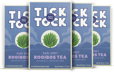 Tick Tock Earl Grey Rooibos Tea | Caffeine-Free | 160 Teabags (4 X 40) 0.07 per strip