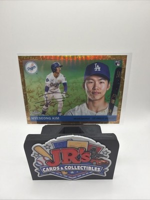 2025 Topps Chrome Anniversary Platinum Hyeseong Kim RC /50 Toile Gold #360