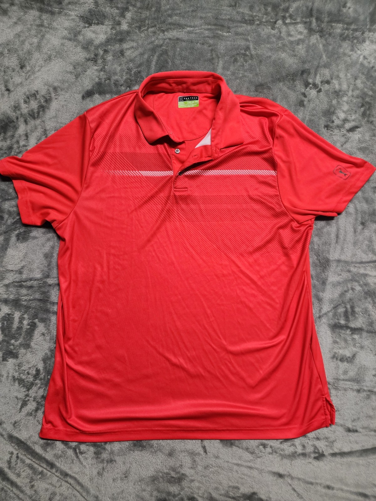 PGA TOUR Pro Series Red XXL Men's Athletic Fit Golf Polo Shirt 100% Polyester