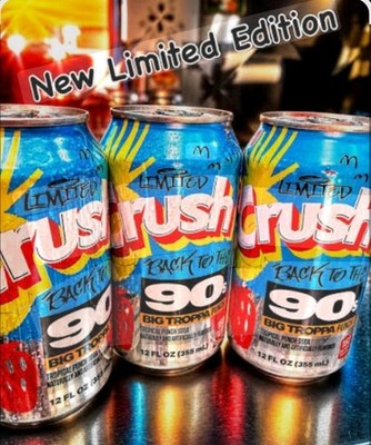 CRUSH BACK TO THE 90's - LIMITED EDITION SODA - 12 PACK/12 OZ CANS