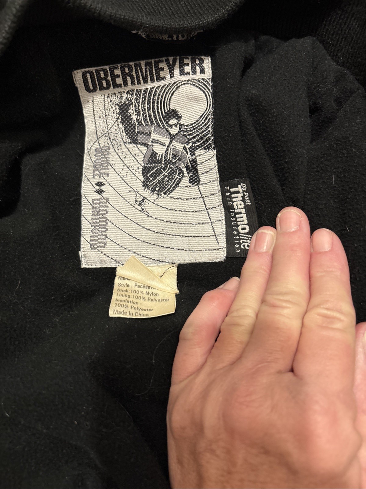 Obermeyer Pacesetter Jacket Black Removable Hood … - image 5