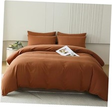 California King Pumpkin Color Comforter Set Terracotta Bedding Caramel Brown