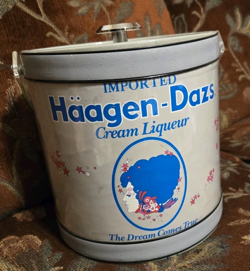 Vintage HAAGEN-DAZS CREAM LIQUEUR Ice Bucket Advertising Ice Cream