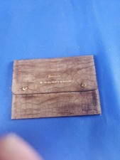 Vtg 1929 Genuine Calf Leather Travel Wallet Passport Case Holder Made England