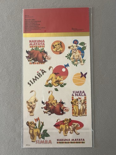 1 feuille d'autocollants Disney Roi Lion ~ La feuille est de 8" X 6 3/4" ~ Comprend 25 autocollants, neuf - Photo 3/3