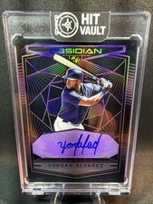 2019 Panini Obsidian Autographs Electric Etch Purple #15 Yordan Alvarez Auto /99