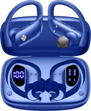 bmani Ear Buds Wireless Earbuds Bluetooth Headphones with 80H Playtime Blue 