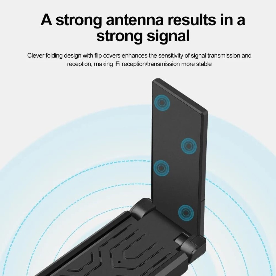 WiFi 6E Tri-band AX5400 USB 3.0 WiFi Adapter 2.4G/ 5G / 6G Wireless ...