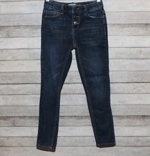 So Girls Youth Dark Wash Denim Blue Skinny Jeans Size 8 Adjustable Waist