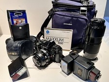 Minolta Maxxum 7000AF 35mm SLR w/ 2 Lenses, 2 Flashes, Accessories-and Tested 