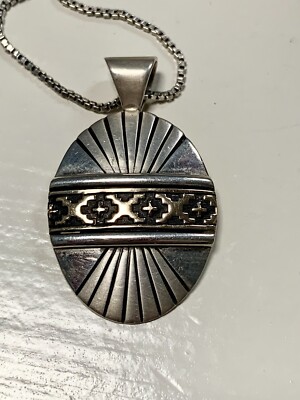 M. M. Rogers 925 Silver & 14k Pendant. Comes with 24  Chain