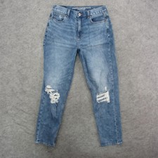 American Eagle Jeans Women's 4 Blue Stone Wash High Rise Mom Jeans