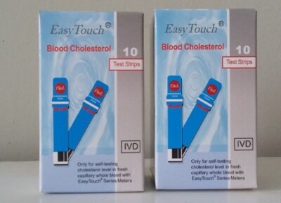 2 Box EASY TOUCH TEST STRIPS  Blood Cholesterol