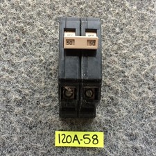 Eaton Cutler Hammer CH250 2 Pole 50 Amp 120 240V AC Plastic Foot Plug In Breaker