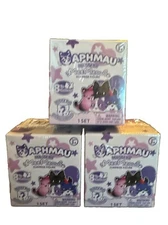 New Sealed LOT of 3 APHMAU MYSTERY MEEMEOWS LITTER 5 CAT FIGURES CASE