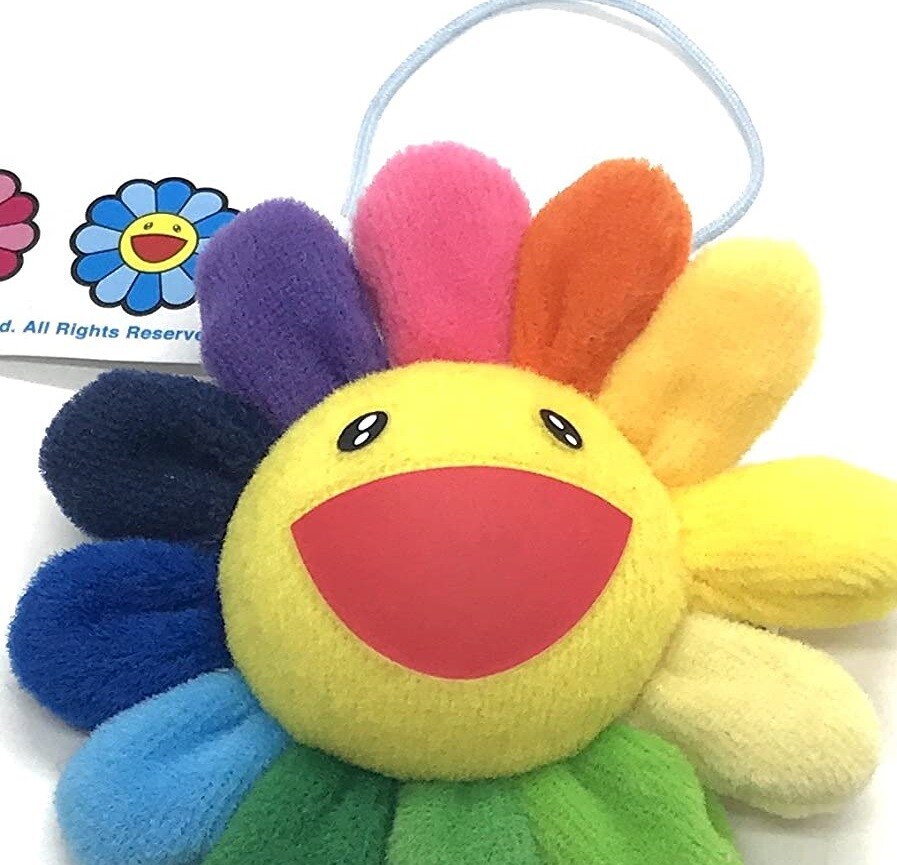 Takashi Murakami - Porte-clés peluche fleur - Arc-en-ciel -Store Perrotin Paris