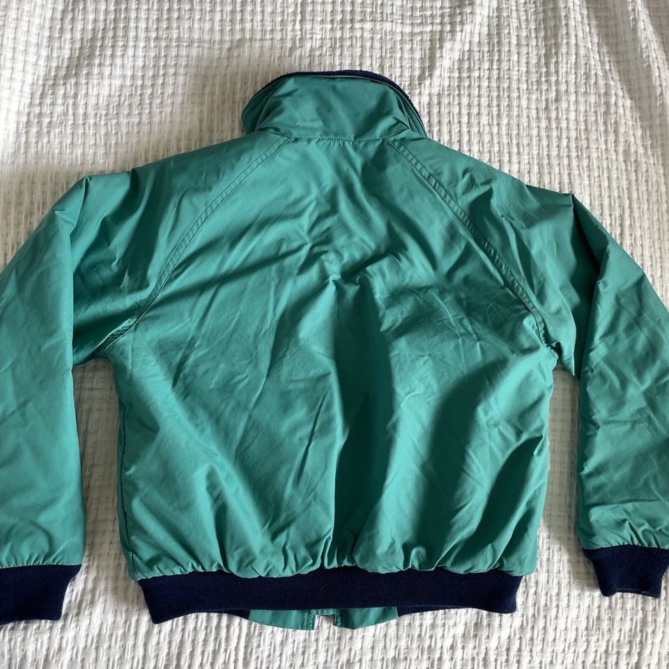 Vintage 90s Woolrich Womens Green Fleece Lined Bomber Zip Jacket Size M