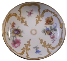 KPM Berlin Porcelain Art Nouveau Neuzierat Floral Saucer Porzellan Untertasse