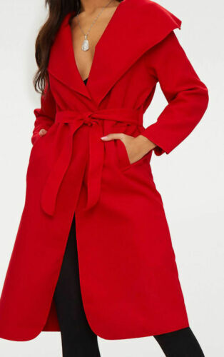 Italian Ladies Belted Duster Jacker Drape Trench Womens Tunic Long Coat Girls UK - Bild 24 von 37